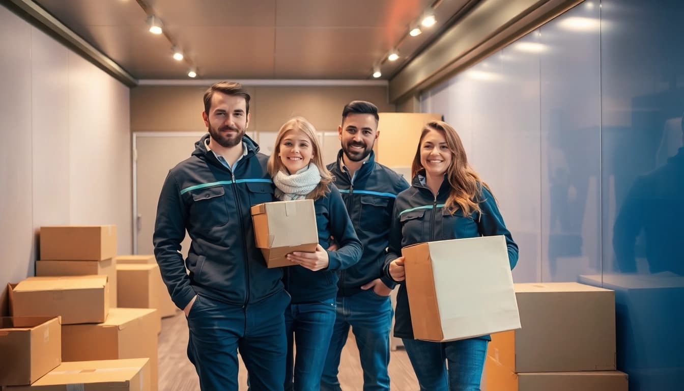 Umzugsunternehmen Saarbrücken zeigt ein professionelles Team, das einen Umzug professionell organisiert.