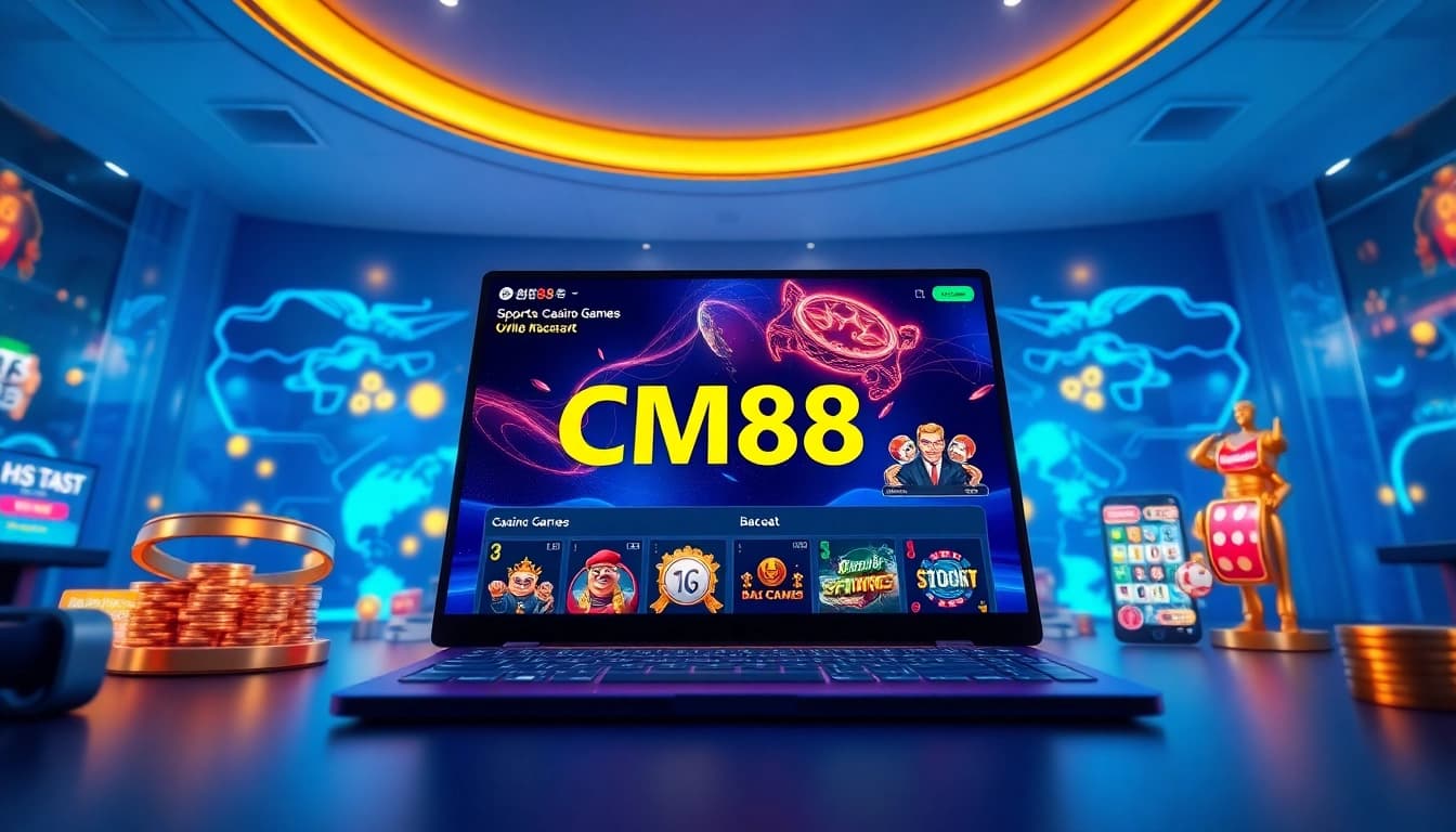 CM88 online betting interface with vibrant graphics and user-friendly design.