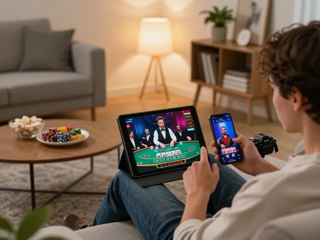 Experience 888NEW with exciting online live blackjack gameplay at a cozy home setup.
