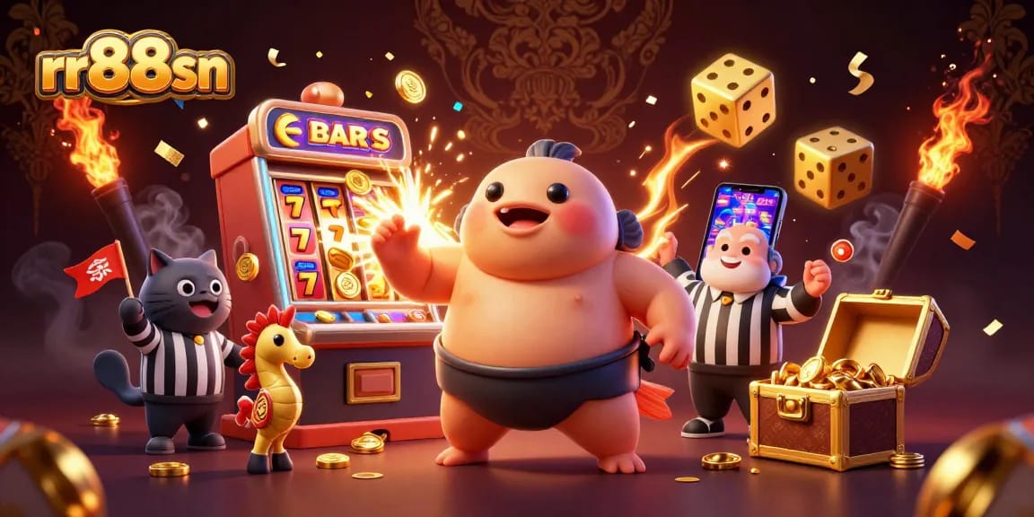 Experience thrilling gameplay at rr88sn with vibrant slot machine action and charming characters.