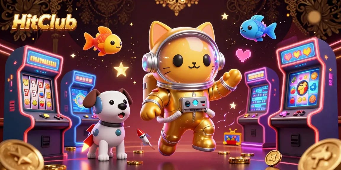 Experience vibrant gameplay at HitClub with unique casino-themed 3D aliens and exciting game elements.