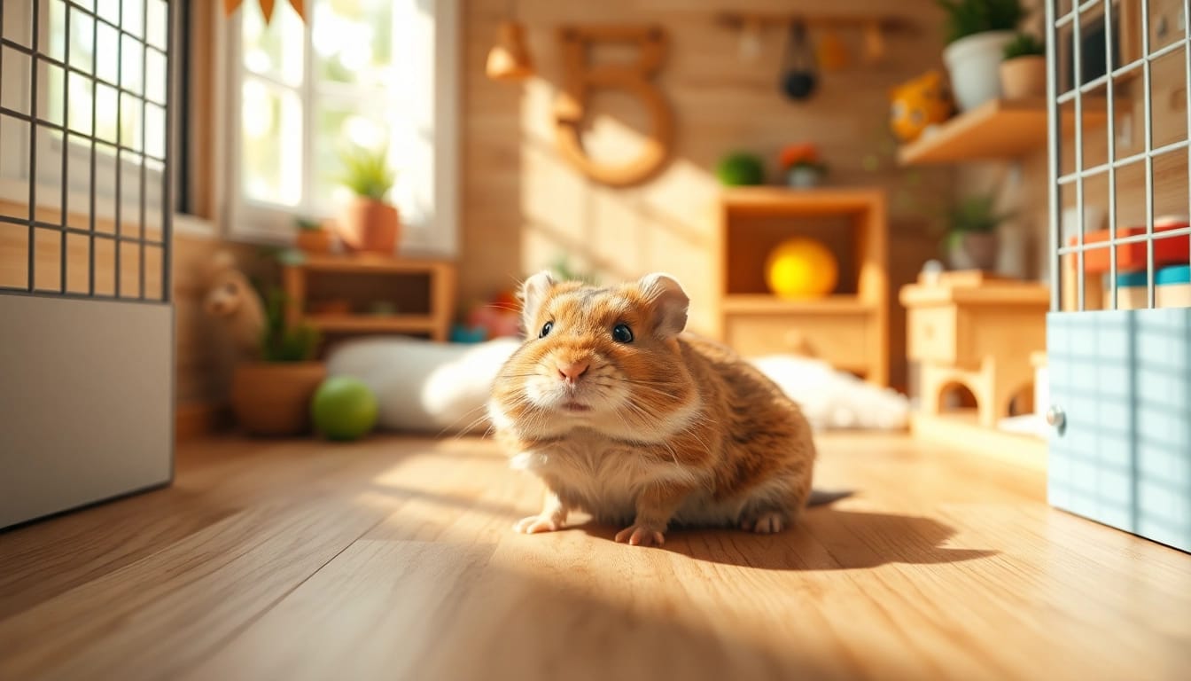 Hanfmatte als komfortable Unterlage in einem kleinen Tiergehege.