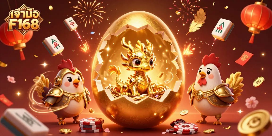 Engage with เจ้าของ F168 at a dynamic online gaming scene filled with vibrant casino elements and immersive characters.
