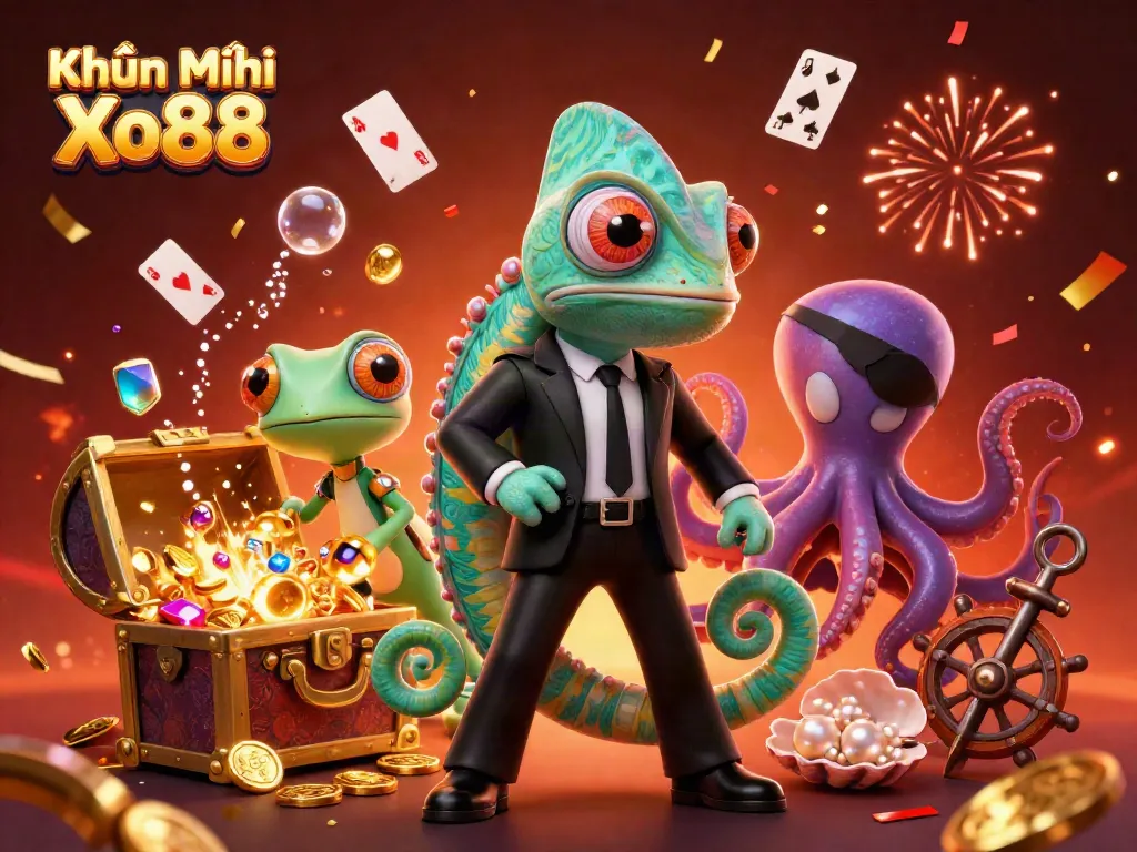 Experience thrilling gambling action with Khuyến Mãi Xo88 in a vibrant, colorful casino scene.