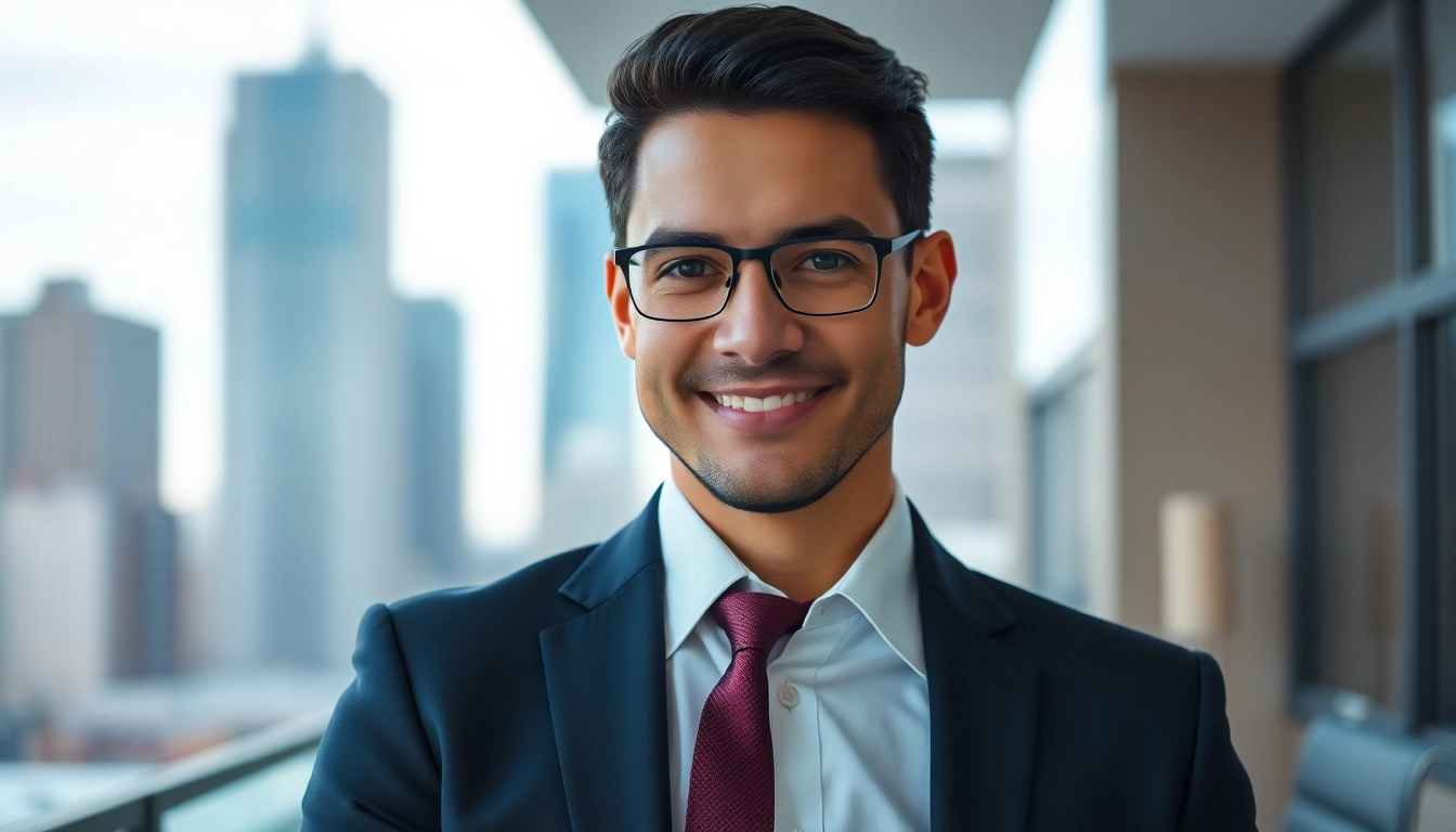 Professioneller Business Portrait München einer Person mit urbanem Hintergrund.