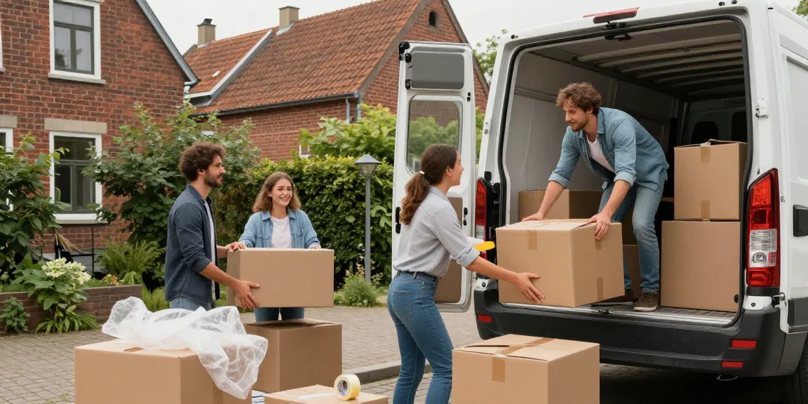 Umzugsunternehmen Worms: Familie packt Umzugskartons mit Vorfreude auf den Umzug.