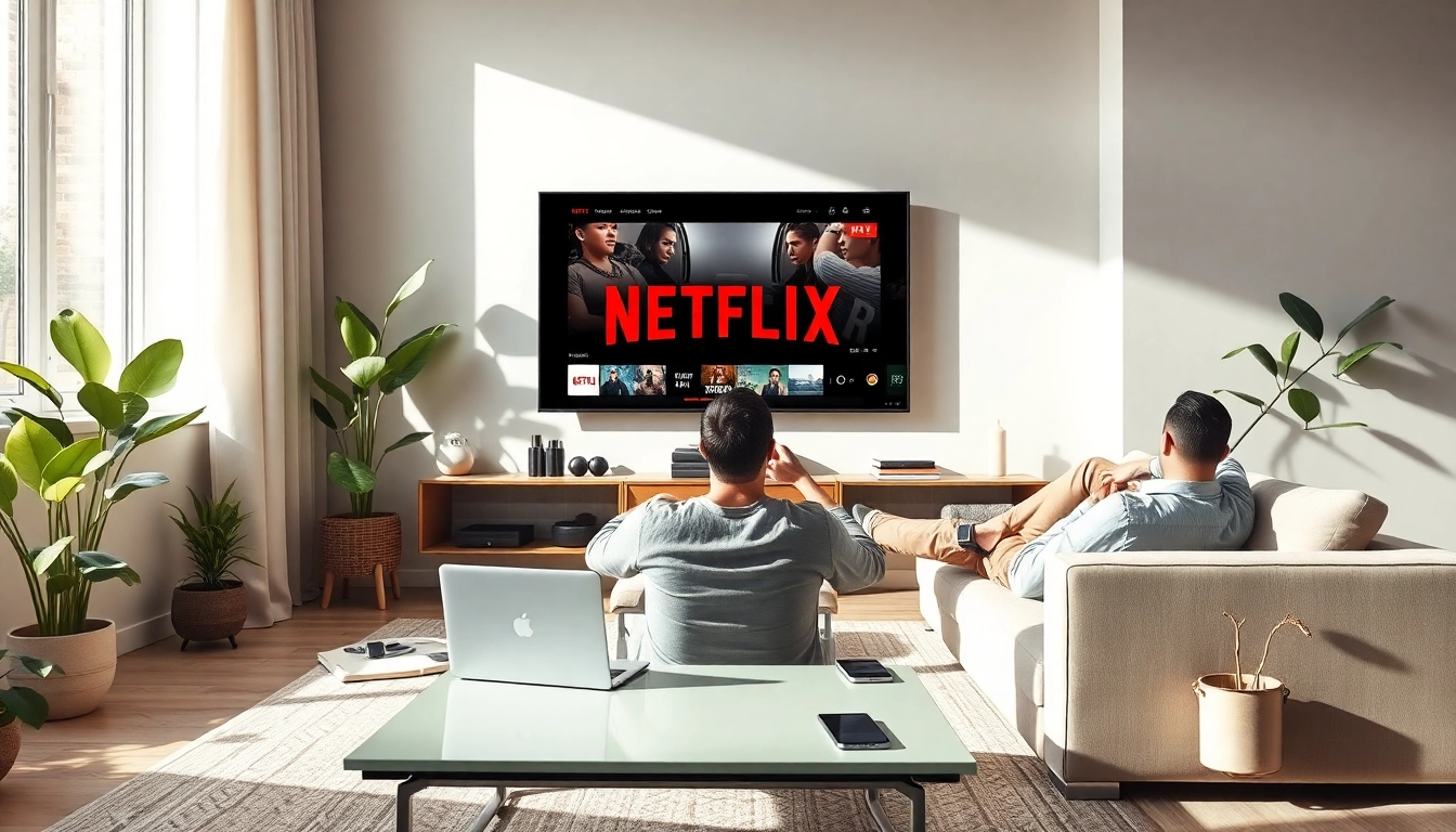 Enjoying Netflix VPN with seamless streaming in a modern living room setup.