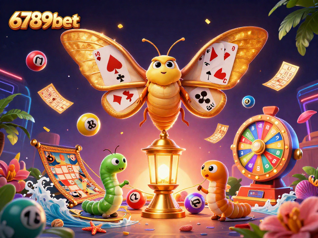 Experience gaming excitement with 6789bet's dynamic casino illustration featuring vibrant lottery elements.