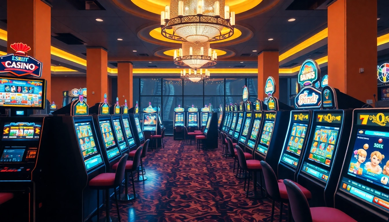 Erleben Sie aufregende Spielautomaten im Casino online mit bunten Designs und lebendiger Atmosphäre.