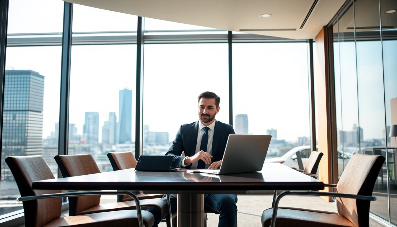 Headhunter Frankfurt im eleganten Büro, arbeite strategisch an der Rekrutierung von Talenten.