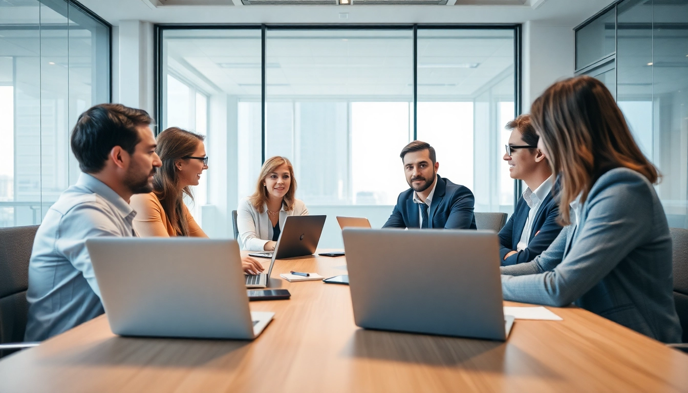 Professionelle Diskussion über Headhunter Agentur Strategien in einem modernen Büro.