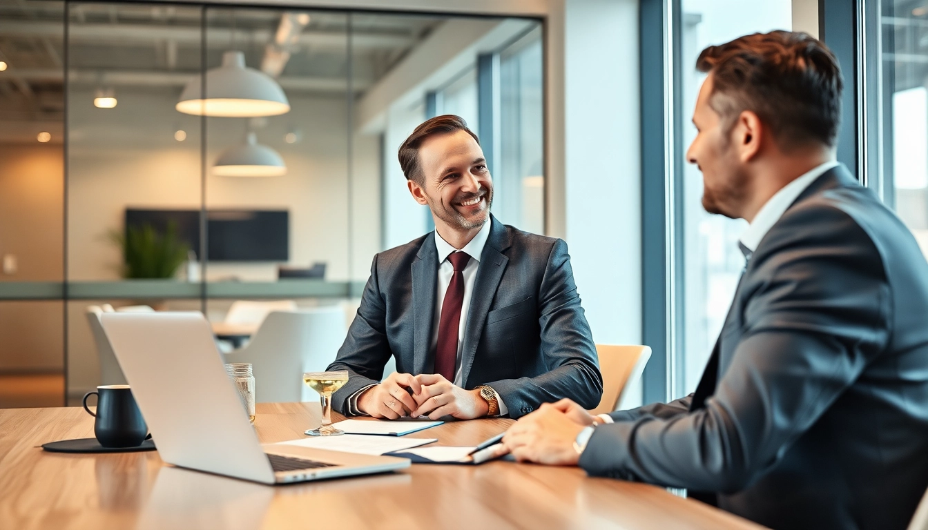 Headhunter Gastronomie in einem modernen Büro während einer Beratung.