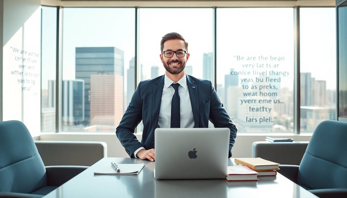 Headhunter Schweiz bei der Arbeit in einem modernen Büro, das Vertrauen und Professionalität ausstrahlt.