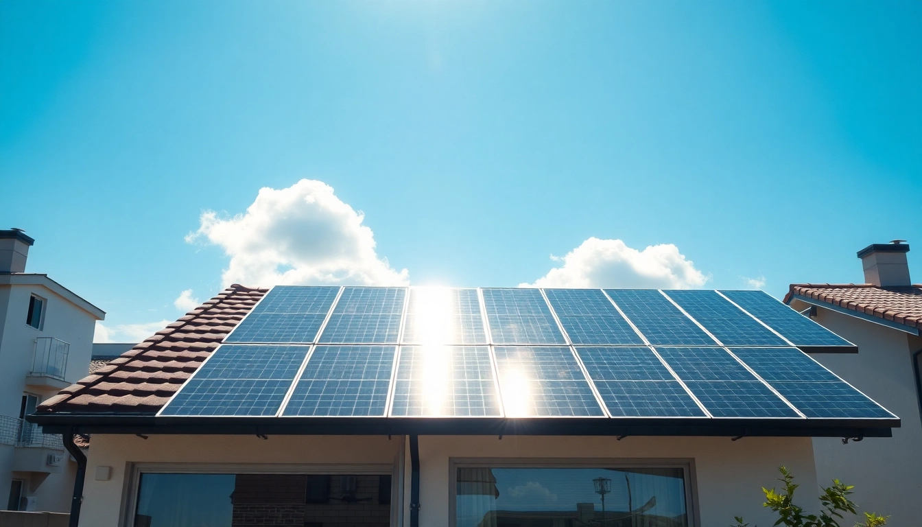 Fotovoltaikanlage Kaufen Wien bietet hochwertige Solarpanels auf einem modernen Wohnhaus an.