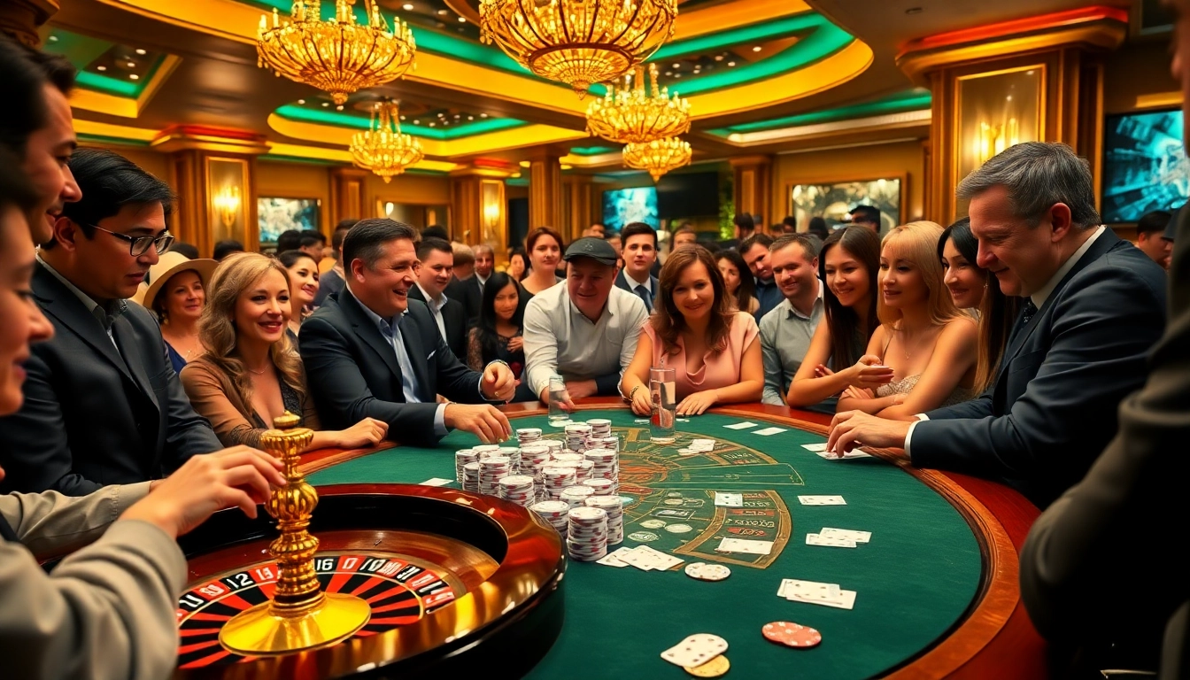 Engaging scene of players enjoying an 88i game at a luxurious casino table.