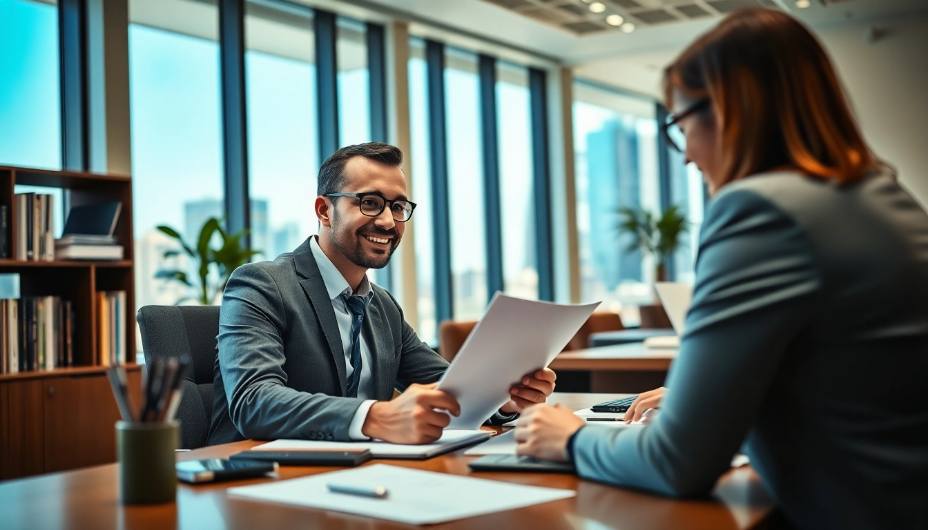 Headhunter Schweiz berät Kunden in modernem Büro mit professionellem Flair.