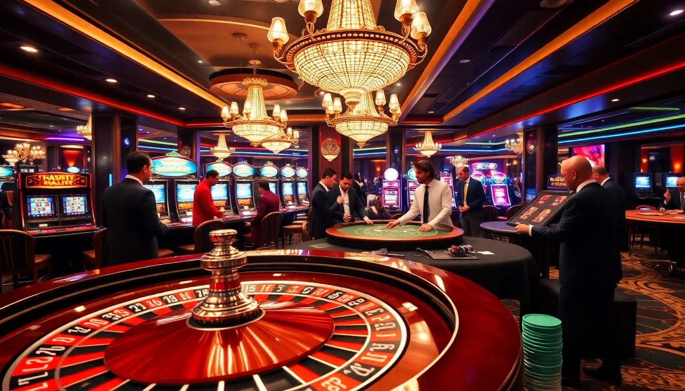 Experience the thrill of winning at https://ski10.org/ with a vibrant casino scene featuring roulette, chips, and professional dealers.