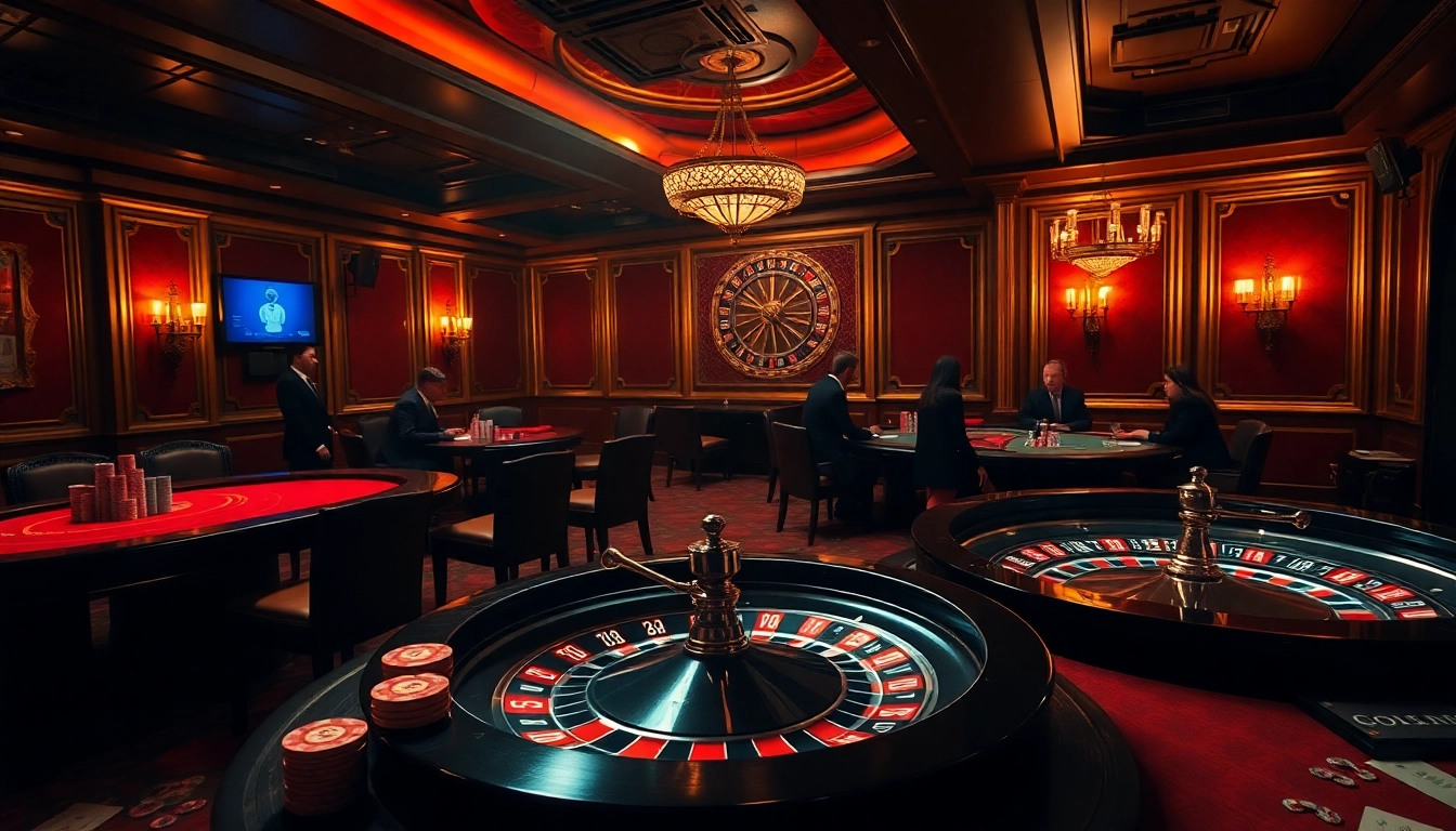 Engaging players at tables in a luxurious setting showcasing the hidden wiki dark web theme.