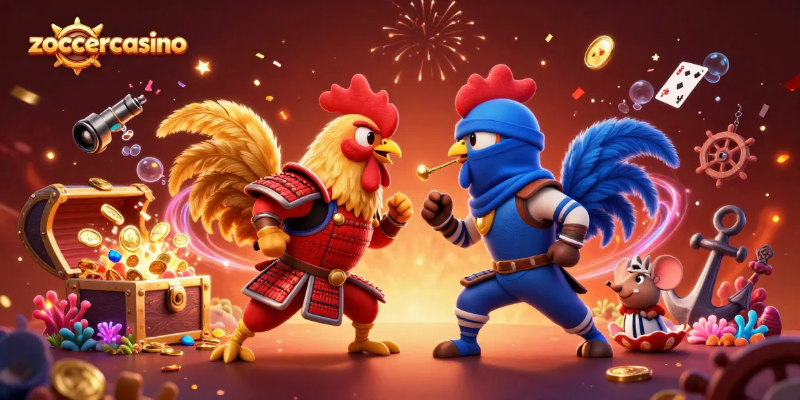 Experience exciting gameplay with zoccercasino featuring dynamic roosters and vibrant casino elements.